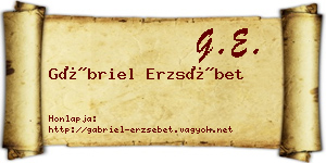 Gábriel Erzsébet névjegykártya