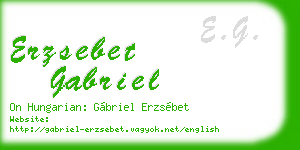 erzsebet gabriel business card