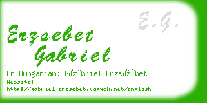erzsebet gabriel business card